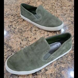 Tory Burch Jesse Green Suede Slip On Athletic Loafers Womens Comfort Shoes 10